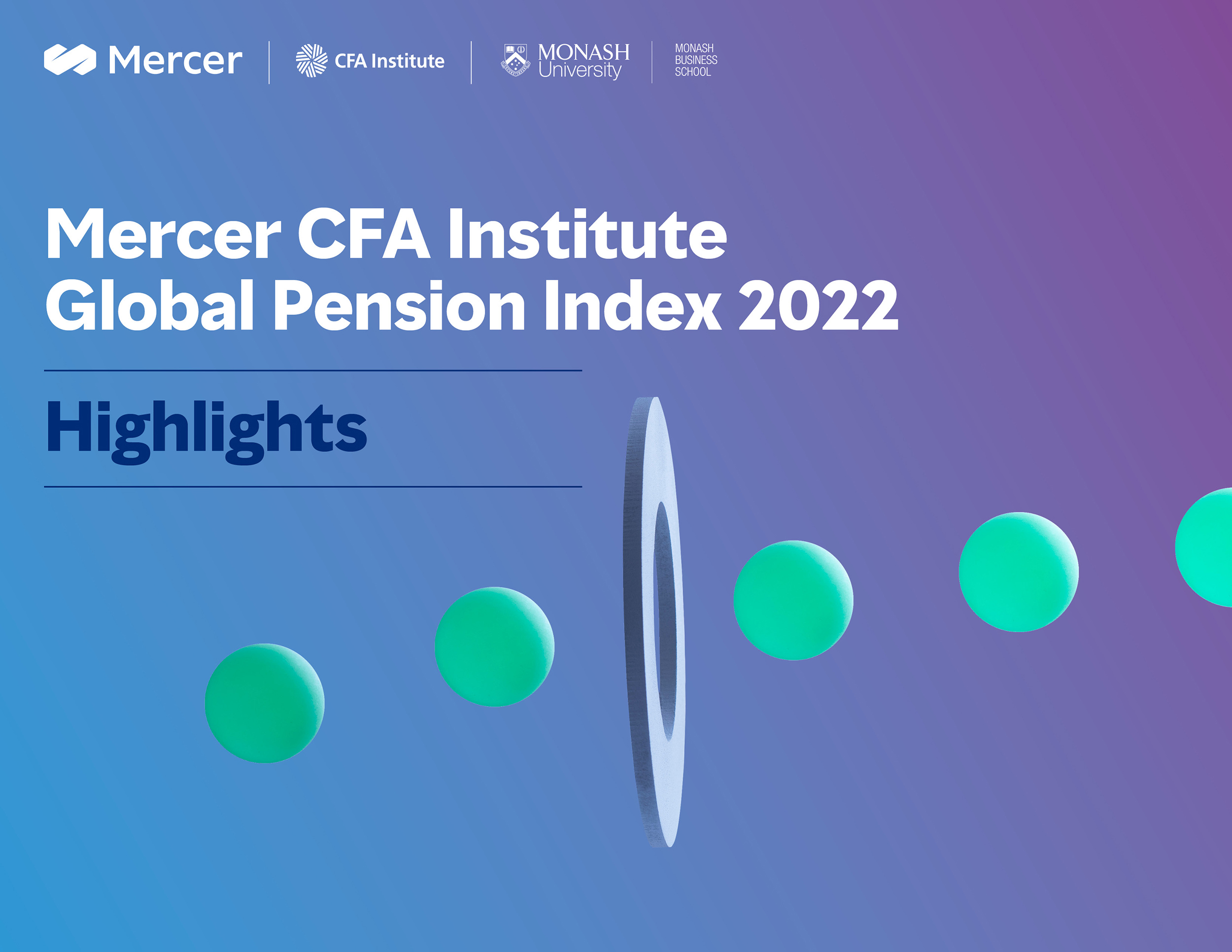 Mercer CFA Institute Global Pension Index 2022 Report highlights